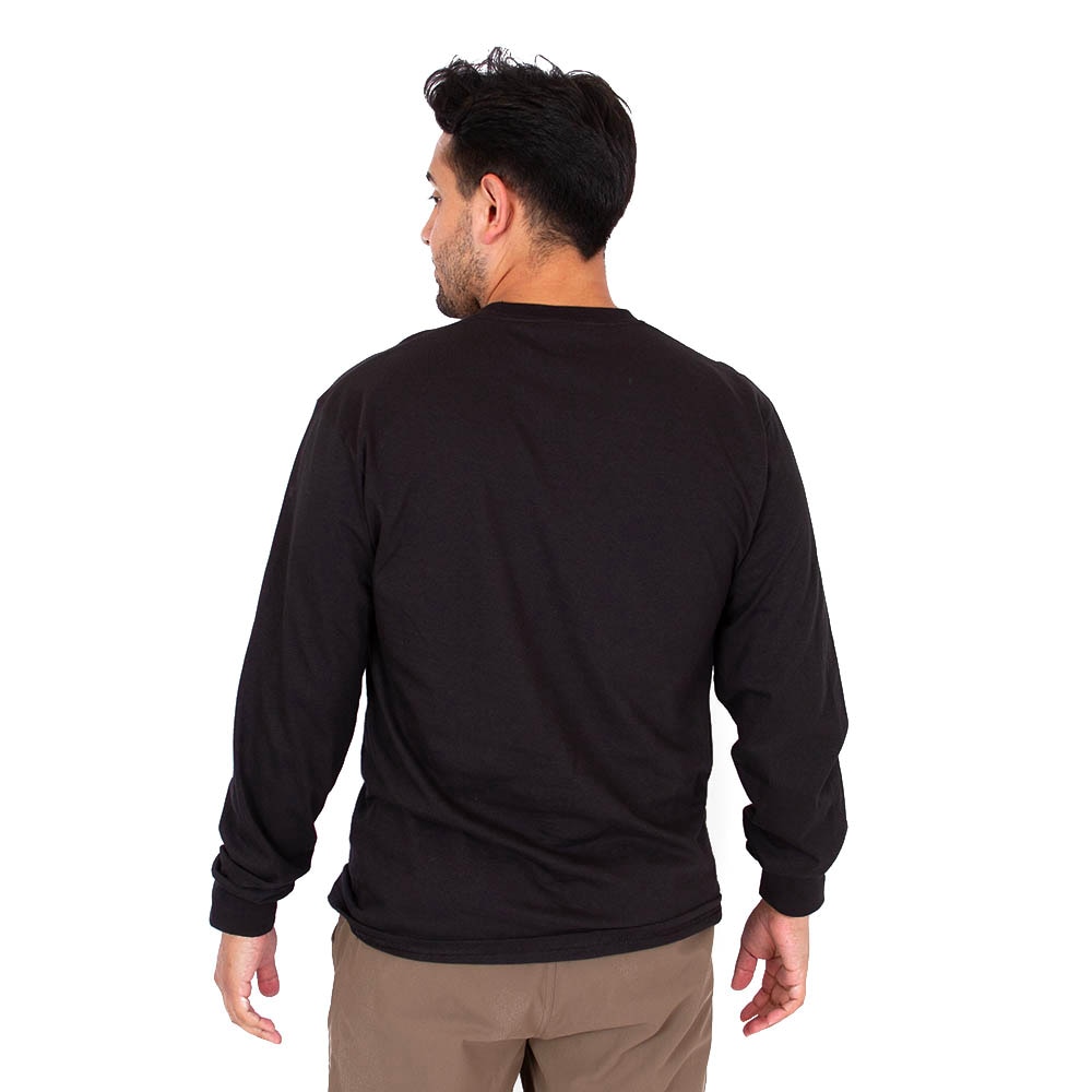 Oregon, McKenzie SewOn, Black, Long Sleeve, Cotton, Men, T-Shirt, 975619